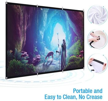 Hoge Helderheid Draagbare Projector Screen 60 72 84 100 120 150 Inch 16:9 Projectiescherm Voor Home Theater Outdoor Vouwen zachte 60 duim
