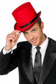 Hoge hoed rood Rood - Zalm