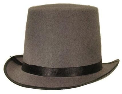 Hoge hoed vilt grijs Zilver - Grijs