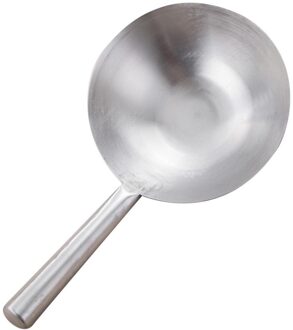 Hoge Houten/Rvs Handvat Geen Coating Non-stick Lepel Wok Keuken Gadgets Accessoires Gereedschap alle staal 22cm