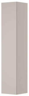 hoge kast 1 deur links/rechts greeploos 35x37x169cm, mat kasjmier grijs