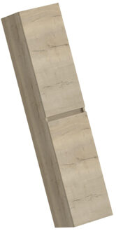 Hoge Kast - 35x35x170cm - 2 deuren - rechtsdraaiend - greeploos - nebraska eiken 75105700024 Nebraska eiken mat