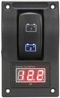Hoge Nauwkeurigheid Dual Voltmeter Digitale Test Panel Rocker Switch 12-24V Led Voor Auto Vrachtwagen Cockpits Caravan Vrachtwagens boot Marine