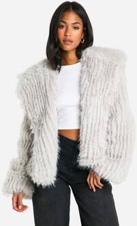 Hoge Oversized Colbert Nepbontjas, Grey - 42