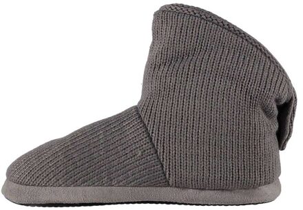 Hoge pantoffels/sloffen - heren - grijs - gebreid 41-42