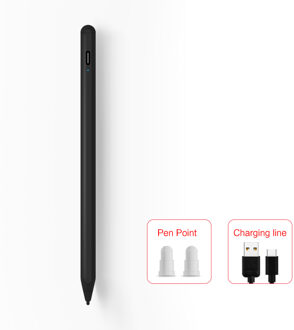 Hoge precisie 1.3mm Actieve Pen Oplaadbare Capacitieve Touch Pen condensator Stylus touch Screen iOS Android Windows10 Tablet PAD zwart