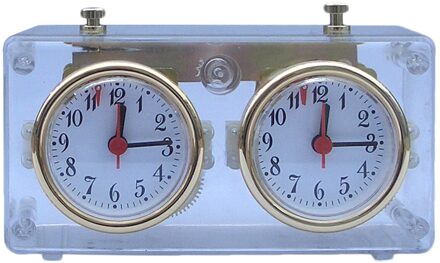 Hoge Precisie Hout Kleur Timer Draagbare Timing Start Knop Clockwork Professionele Schaken Klok Tool Voor Game doorzichtig