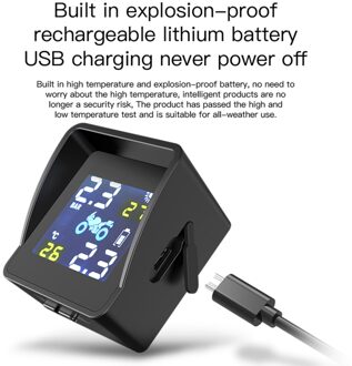 Hoge Precisie Solar Tpms Bandenspanning Band Temperatuurbewaking Alarmsysteem Draadloze Motorcycle Vervanging Onderdelen