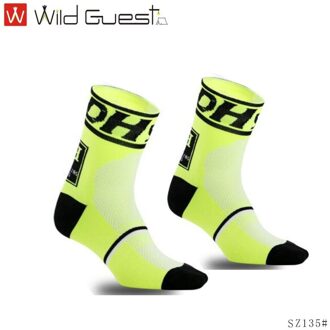 Hoge Qualitymen En Vrouwen Sport Fietsen Sokken Fiets Running Basketbal Sport Ademend Mid-Been Sokken SZ135