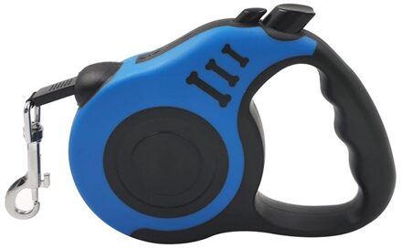 Hoge Qulity Hondenriem Automatische Intrekbare 3/5M Uitbreiding Puppy Kleine Hond Duurzaam Trekkabel Lead Riem blauw 3m