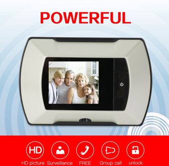 Hoge Resolutie 2.4 Inch Lcd Video-Eye Visuele Monitor 80 Graden Kijkhoek Draadloze Deur Kijkgaatje Camera Wit Video kijkgaatje