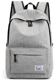Hoge School Rugzak Voor Mannen Student School Rugzak Tieners Meisjes Jongens Boek Tas Grote Laptop Rugzak Reizen Mochilas grijs