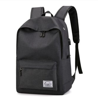 Hoge School Rugzak Voor Mannen Student School Rugzak Tieners Meisjes Jongens Boek Tas Grote Laptop Rugzak Reizen Mochilas usb zwart