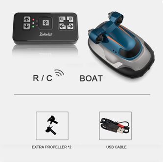 Hoge Snelheid Mini Rc Racing Boot 2.4G Afstandsbediening Vissen Water Speelgoed Voor Jongens Meisjes Jeugd Hobby diep blauw