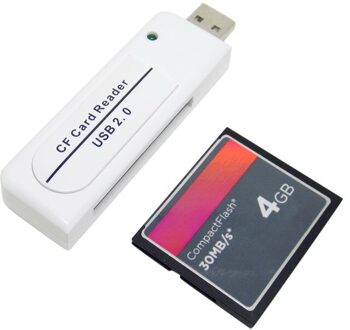 Hoge Snelheid USB2.0 Cf Kaartlezer Compact Flash USB2.0 Kaartlezers Voor Machine Tool Pc Computer Laptop wit