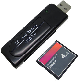 Hoge Snelheid USB2.0 Cf Kaartlezer Compact Flash USB2.0 Kaartlezers Voor Machine Tool Pc Computer Laptop zwart