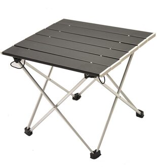 Hoge Sterkte Aluminium Legering Draagbare Ultralight Opvouwbare Camping Tafel Opvouwbare Outdoor Diner Bureau Voor Familie Party Picknick Bbq zwart klein