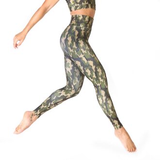 Hoge Taille Camo Leggings Workout Leggings Salie Groen