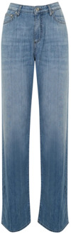 Hoge Taille Denim Jeans Rechte Pijp Roy Roger's , Blue , Dames - W26,W28,W27,W25,W32,W29,W31