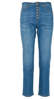 Hoge Taille Denim Jeans Roy Roger's , Blue , Dames - W30,W28