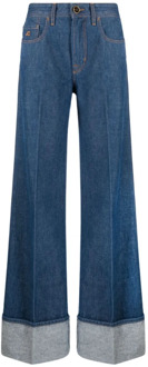 Hoge Taille Flared Jeans in Marineblauw Jacob Cohën , Blue , Dames - W28