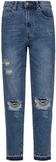 Hoge taille gescheurde blauwe jeans One Teaspoon , Blue , Dames - W26
