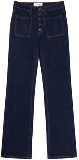 Hoge Taille Jeans met Oversize Zakken Munthe , Blue , Dames - Xl,L,M,Xs,2Xs