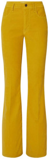 Hoge taille katoenen fluwelen broek Jacob Cohën , Yellow , Dames - W28,W32,W29,W26,W25,W27