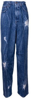 Hoge taille losse pasvorm jeans, Made in Italy Don The Fuller , Blue , Dames - W26,W28,W25