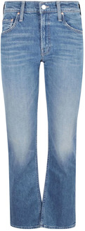 Hoge taille rechte pijp denim jeans Mother , Blue , Dames - W27,W26,W24,W25,W29