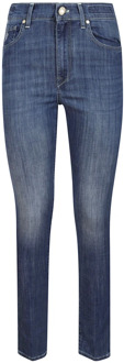 Hoge Taille Slim Fit Jeans Hand Picked , Blue , Dames - W26,W28,W25,W30,W27,W24,W29