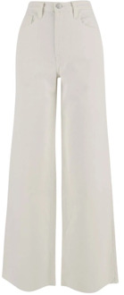 Hoge taille wijde pijp witte jeans Frame , White , Dames - W29,W26,W25,W30