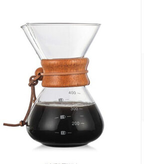 Hoge Temperaturen Glas Koffiezetapparaat Koffiepot Espressomachine Met Rvs Filter Pot 400 Ml 400ml nee Filter