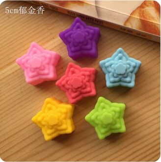 ! Hoge temperatuur 5 cm tulp stervorm siliconen chocolade mallen bakvorm 10 stukken