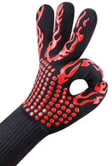 Hoge Temperatuur Hittebestendige Thuis Keuken Koken Benodigdheden Magnetron Handschoen Dikke Antislip Handschoen Kaki