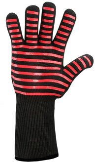 Hoge Temperatuur Hittebestendige Thuis Keuken Koken Benodigdheden Magnetron Handschoen Dikke Antislip Handschoen paars