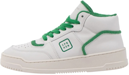 Hoge Top Sneaker Wit/Groen Cph196 - 37 Copenhagen Shoes , Green , Dames - 40 Eu,41 EU