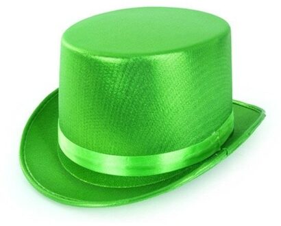 Hoge verkleed hoed - metallic groen - volwassenen - klassiek model