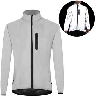 Hoge Zichtbaarheid Reflecterende Jas Winddicht Jas Waterdicht Ademend Outdoor Night Sport Running Fietsen Jas Xxl