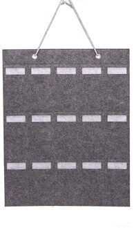 Hoge Zonnebril Opslag Opknoping Tas 15 Slots Vilt Doek Multifunctionele Organizer Voor Muur Uej Grijs