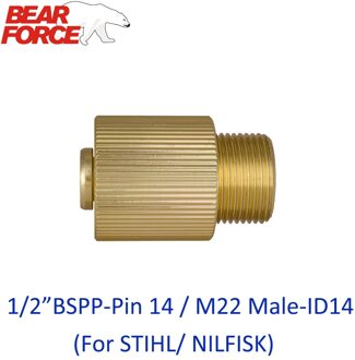 Hogedrukreiniger auto wasmachine outlet connector adapter omzetten 1/2 "BSPP om M22 Mannelijke voor STIHLE NILFISK