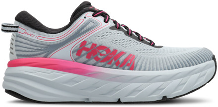 HOKA Bondi 7 Sneakers Dames - Roze - Maat 38 - Mesh/Synthetisch Pink
