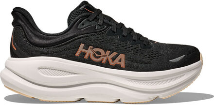 HOKA Bondi 9 Dames wit/zwart/goud - 37 1/3