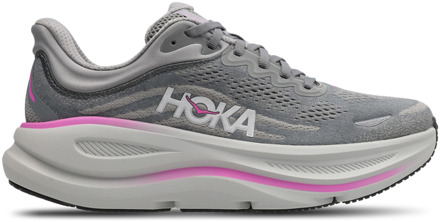 HOKA Bondi 9 Sneakers Dames - Zilver - Maat 36 - Mesh/Synthetisch Silver