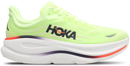 HOKA Bondi 9 Sneakers Heren - Geel - Maat 43 1/3 - Mesh/Synthetisch Yellow