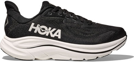 HOKA Clifton 10 Breed Heren zwart/wit - 43 1/3