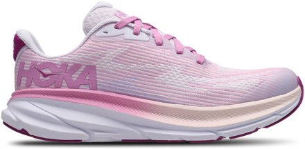 HOKA Clifton 9 Kindersneakers - Roze - Maat 38 - Plastic Pink