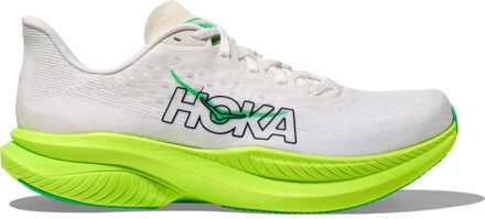 HOKA Mach 6 Heren wit/groen - 45 1/3