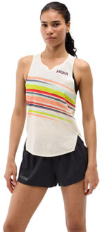 HOKA Race Day Singlet Dames wit