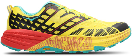 HOKA Speedgoat 2 Sneakers Heren - Geel - Maat 40 - Mesh/Synthetisch Yellow